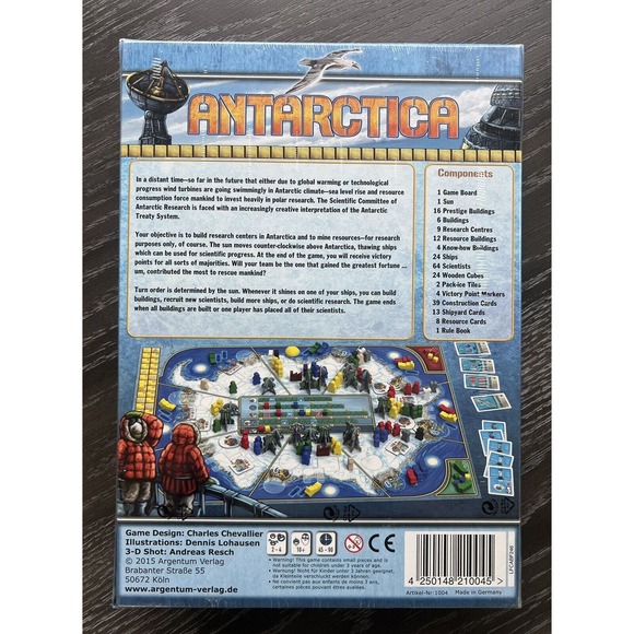 Antarctica Board Game by Charles Chevallier 2015 Argentum Verlag, New and Sealed - Picture 2 of 8